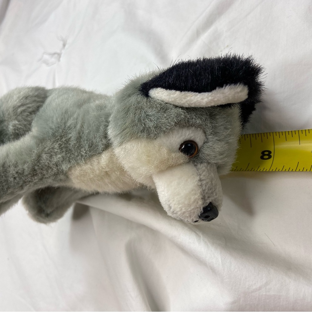 Siberian Husky Puppy Stuffed Plush Grey and Cream Animal - Picture 6 of 9